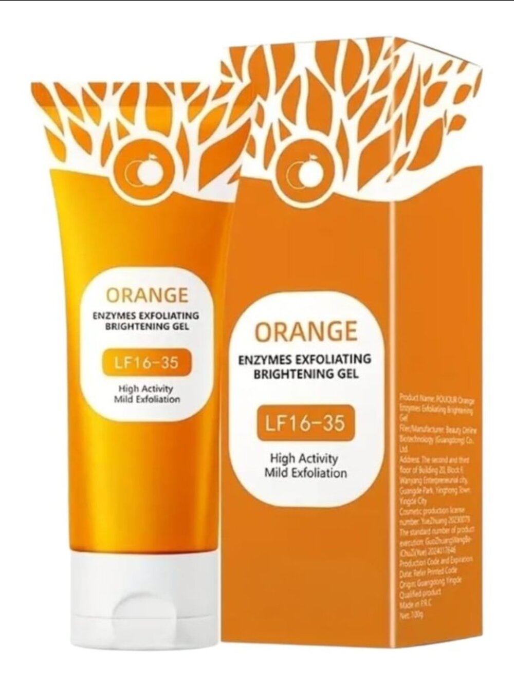 Orange Exfoliating Gel for Face and Body